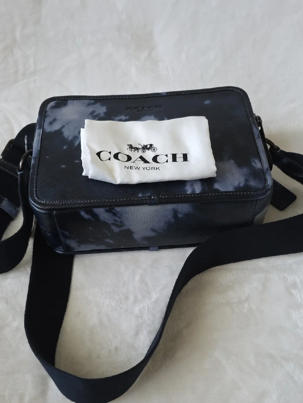 Coach Charter Crossbody Bag 24‎ in Midnight Navy Tie-Dye.